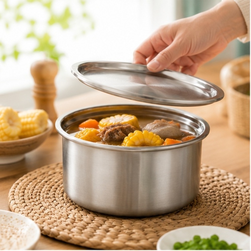 Meal Prep Food - 304 Paslanmaz Çelik Kapaklı Ramekin, Buharda