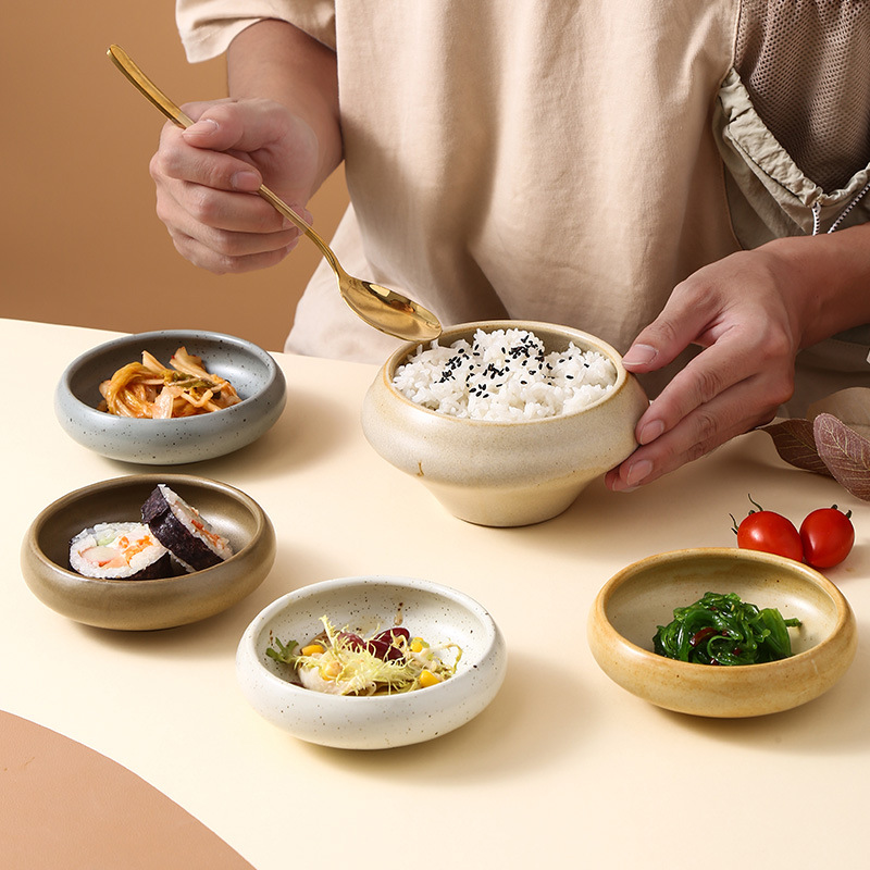 Sauce Dipping Cup - Japon Retro Seramik Aperatif Tabağı Kişiselleştirilmiş