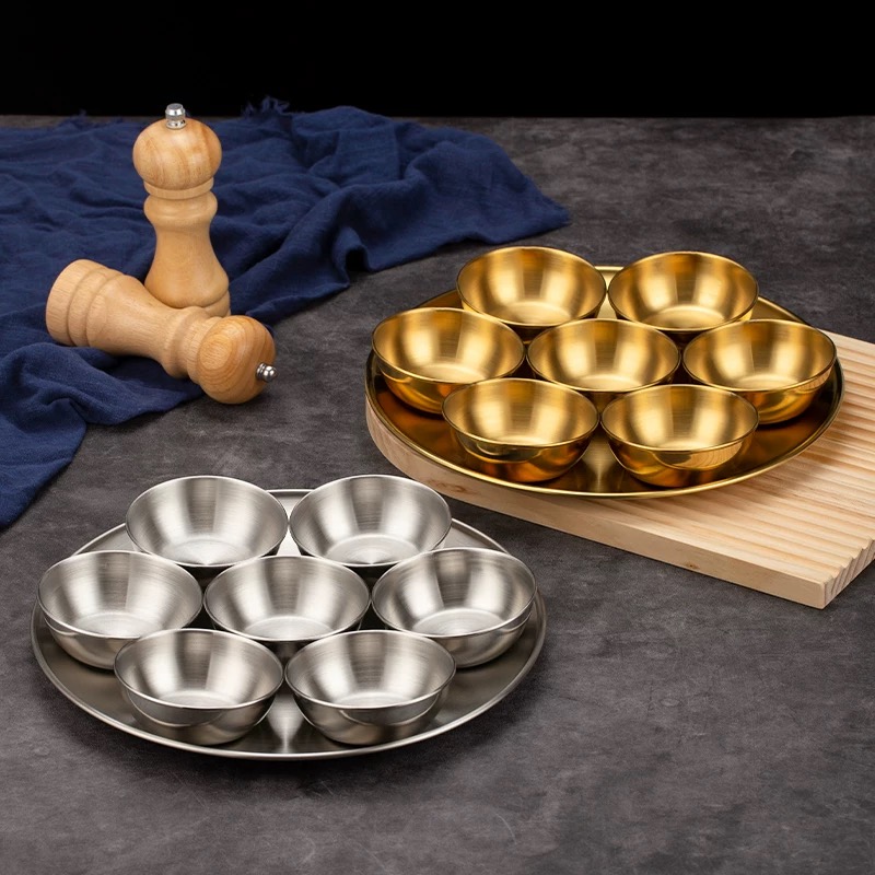 Sauce Dipping Cup - Kore Tarzı Paslanmaz Çelik Barbekü Sos